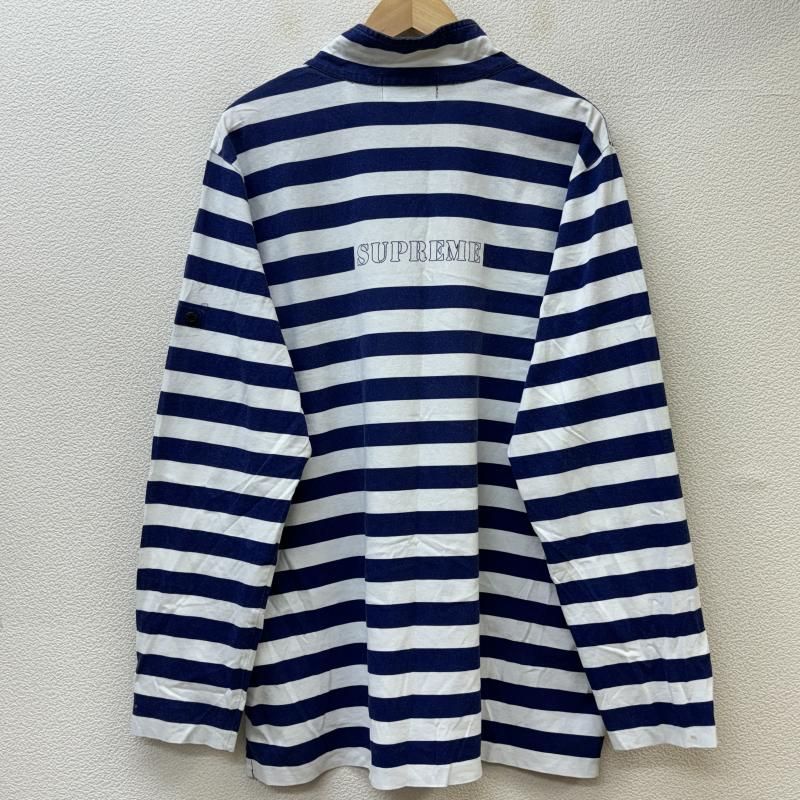 【新品】Supreme STONE  ハーフジップ マリンボーダーT 新品】Supreme STONE ISLAND ハーフジップ マリンボーダーT