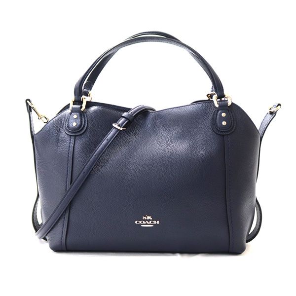 COACH コーチ イーディー 28 2Wayショルダーバッグ ネイビー 57124