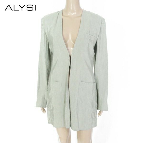 80%OFF 新品 アリジ ALYSI ジャケット 42 EJK379 Lサイズ グレー 80%OFF 新品 アリジ ALYSI ジャケット 42 EJK379 Lサイズ グレー