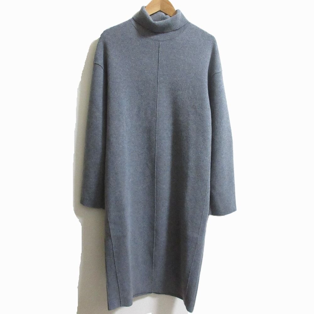 美品 BLAMINK ブラミンク ウール カシミヤ 長袖 ハイネック ワンピース 