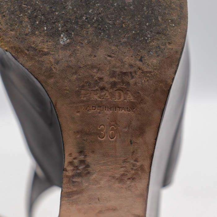 プラダ サンダル サマ―ブーツ ブランド 靴 イタリア製 黒 レディース  
