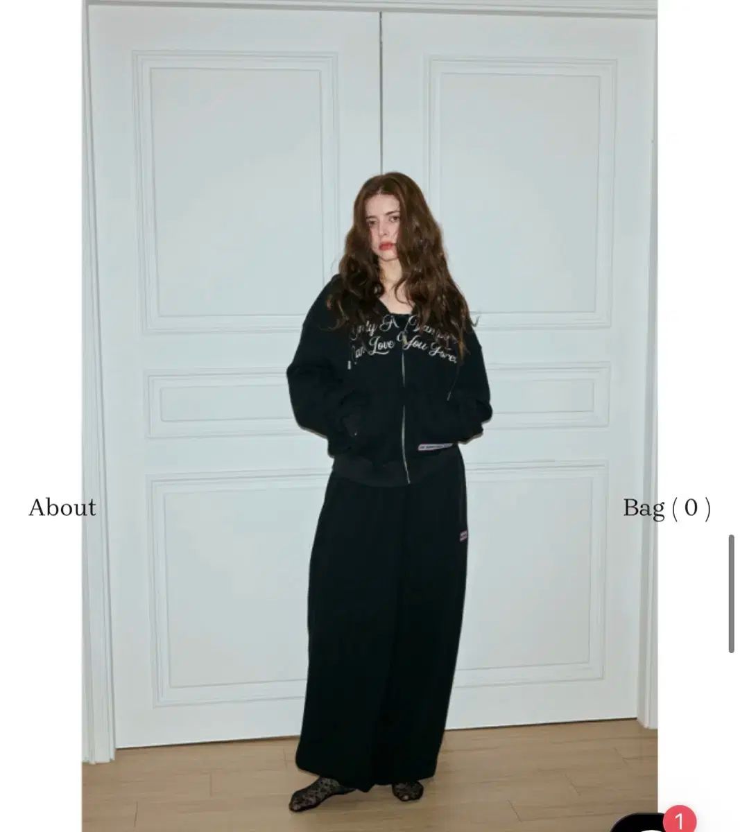 ミステリアスホテル ワッフル パンツ ブラック