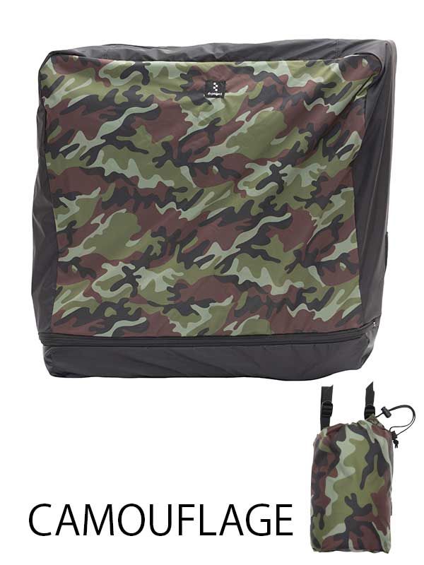 種類8 CAMOUFLAGE リンプロジェクトブロンプトン輪行バッグ 車体完全収納 底面全開可 チェック柄 サドルバッグ式収納袋 No1045 持ち運び 折り畳み自転車 rin project