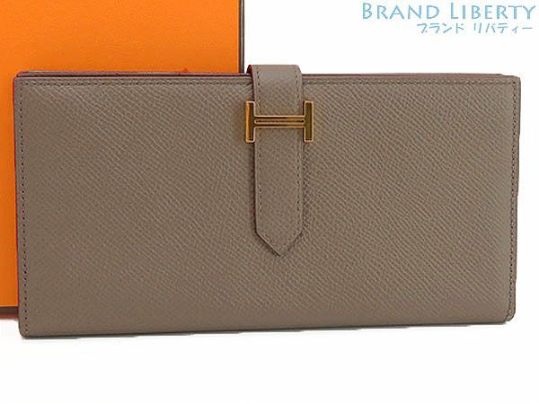 未使用】エルメス HERMES ベアンスフレ 二つ折り長財布 マチ有り