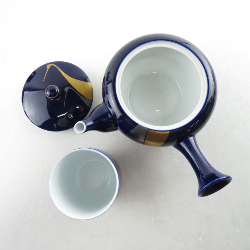 FUKAGAWA 深川製磁 横手急須&長湯呑 6点 セット 茶器揃 夫婦