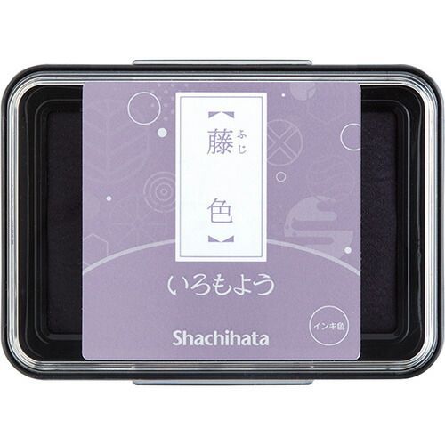 (まとめ）【シャチハタ】 スタンプパッド いろもよう 藤色 HAC1-PV 【×10セット】