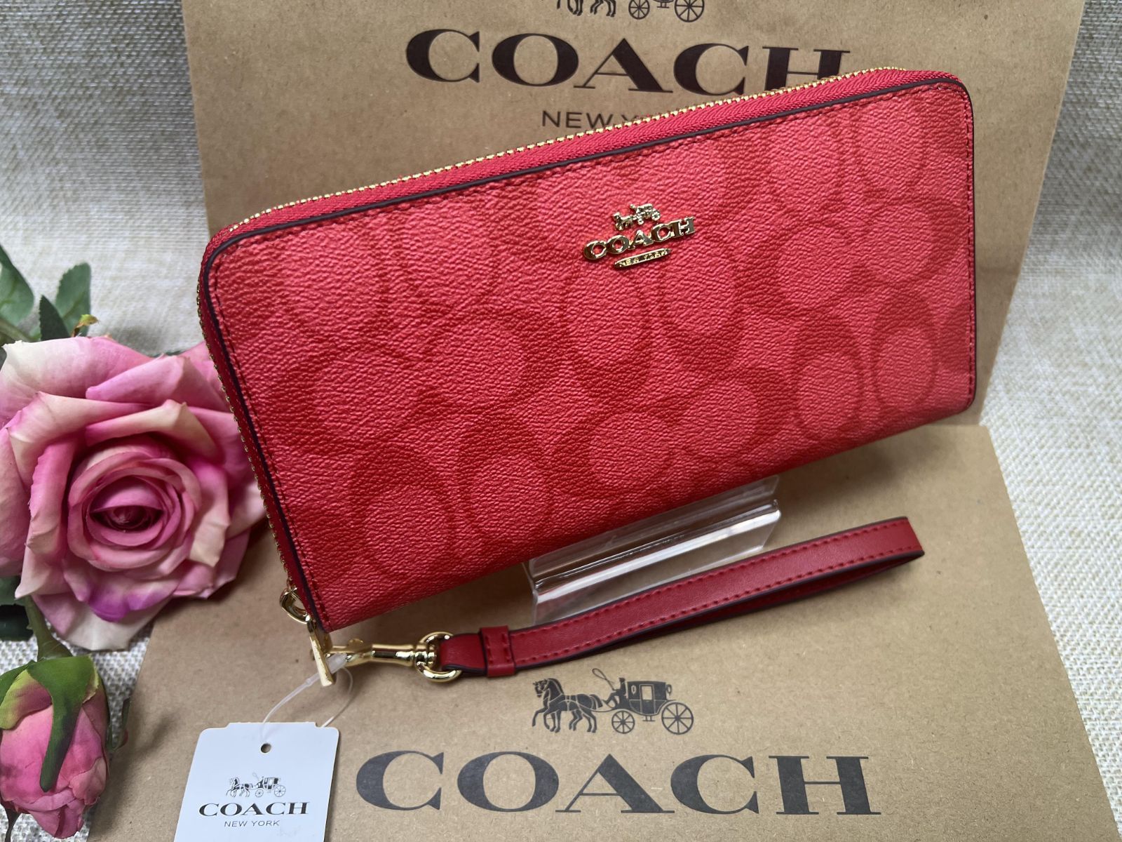 コーチ COACH 長財布 財布 シグネチャー ロング ジップ アラウンド