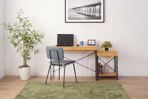 ソフトレザーのダイニングチェア W45.5×D51×H78×SH46cm