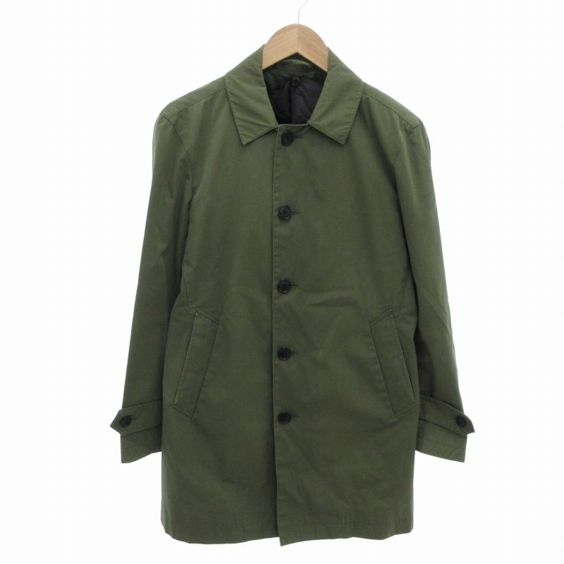 ポールスミス ステンカラーコート キルティング ライナー カーキ L