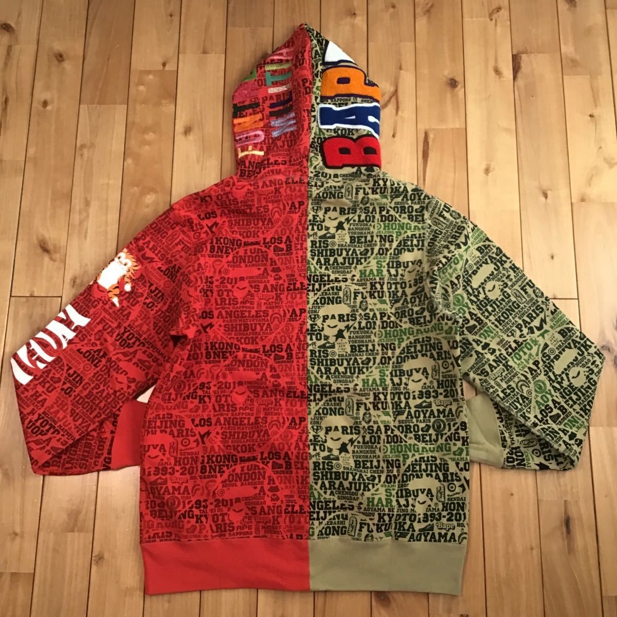☆新品☆ XL XXV CITIES CAMO ape head タイガー パーカー tiger full 