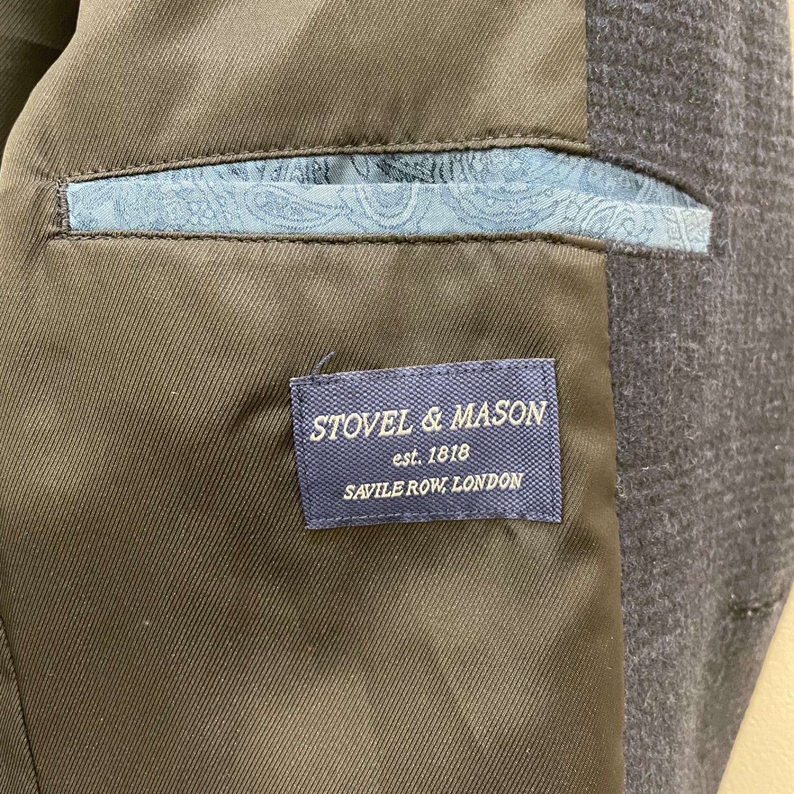 STOVEL & MASON ストーベルアンドメイソン カシミヤ混ウールチェスター 
