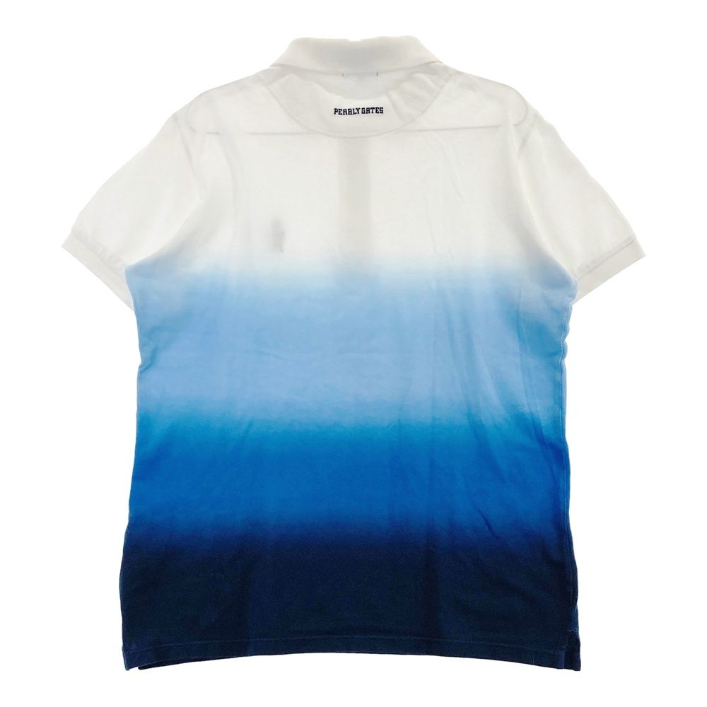 【美品】パーリーゲイツ PEARLYGATES ロゴグラデーション ポロシャツ PEARLY GATES パーリーゲイツ 半袖ポロシャツ ピンク×グリーン