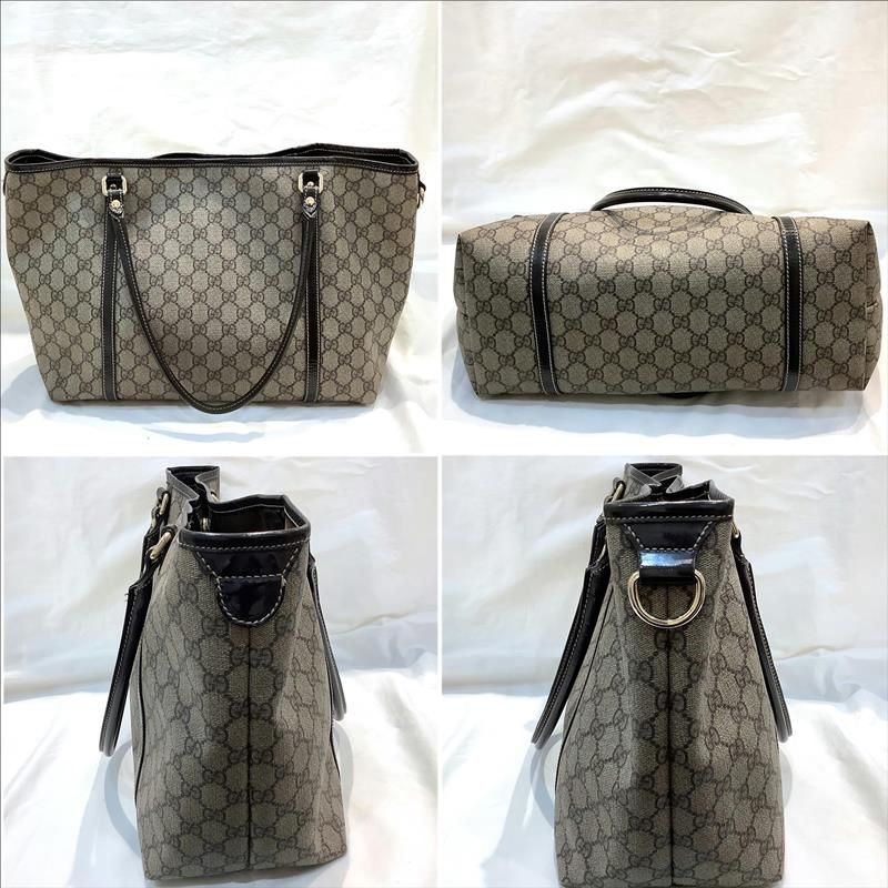 グッチ（GUCCI）GGスプリーム トート PVC 197953 214307 角割れ