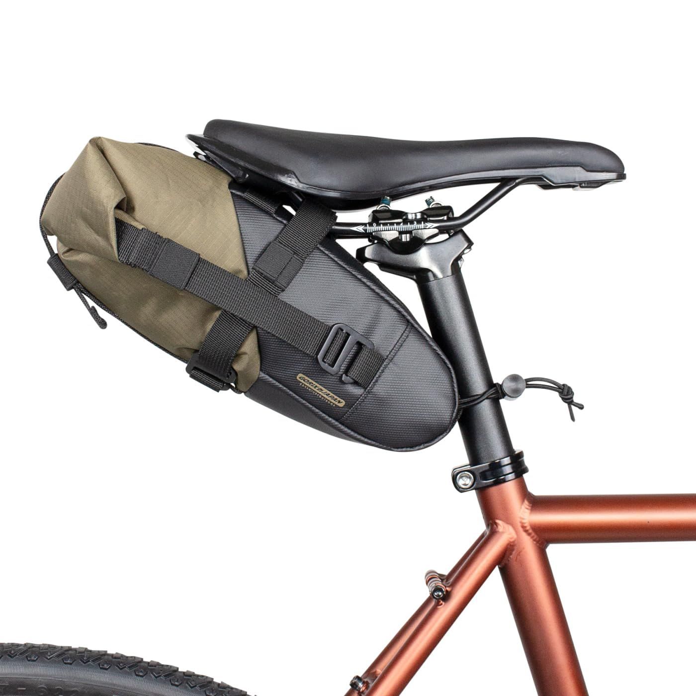 【在庫セール】自転車 アウトドア ロードバイク 3L さどるばっぐ 丈夫で軽量] 軽量 ロール式 小物収納 拡張型 おしゃれ [防水撥水 リアバッグ サドルバッグ クロスバイク GORIX(ゴリックス) 小
