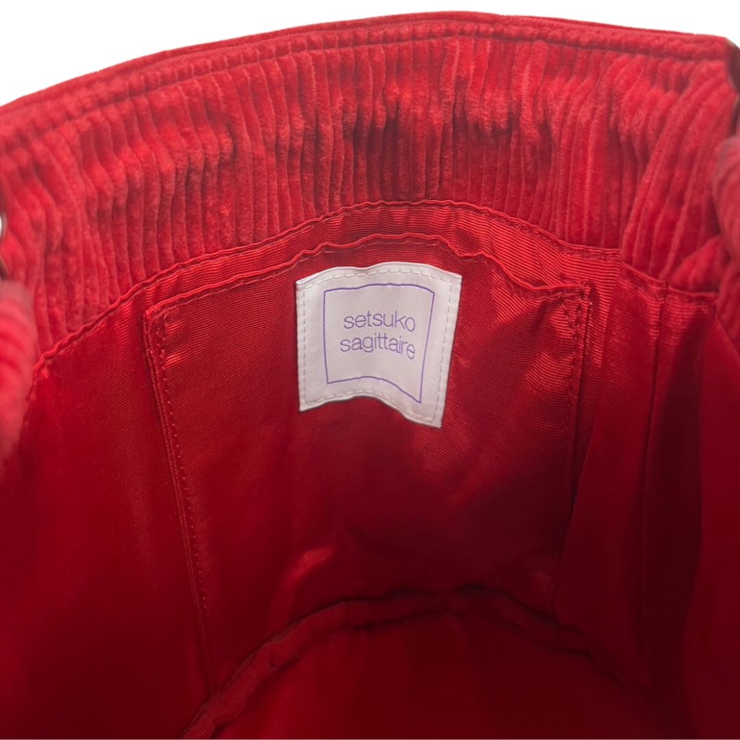 setsuko sagittaireセツコサジテール　赤　レッド　コーデュロイ シティ（レッドコーデュロイ） | bag,city | setsuko sagittaire
