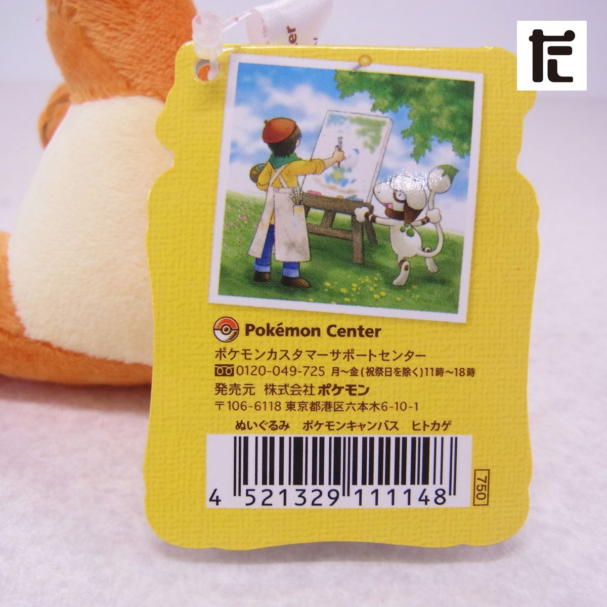 ポケモンセンターぬいぐるみ ポケモンキャンバス ヒトカゲ 紙