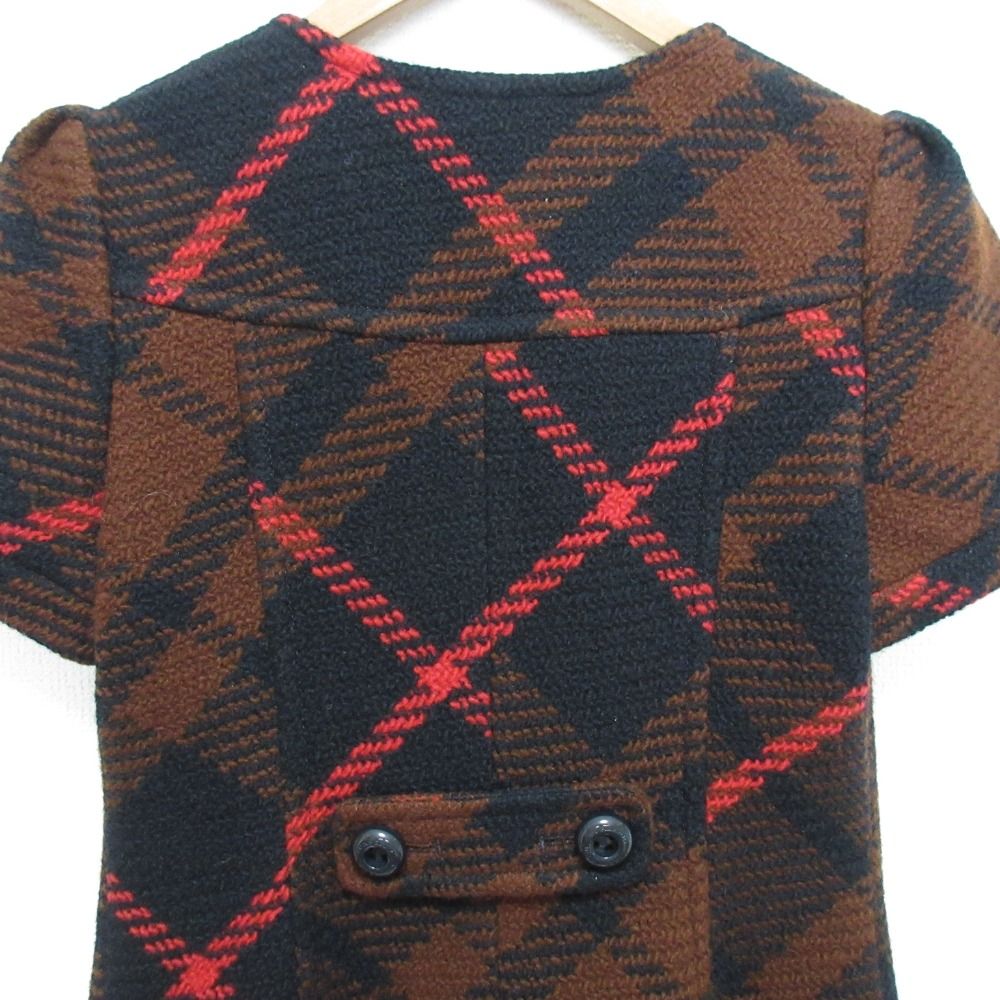 バーバリーブルーレーベル☆チェック柄ウールワンピース38 美品