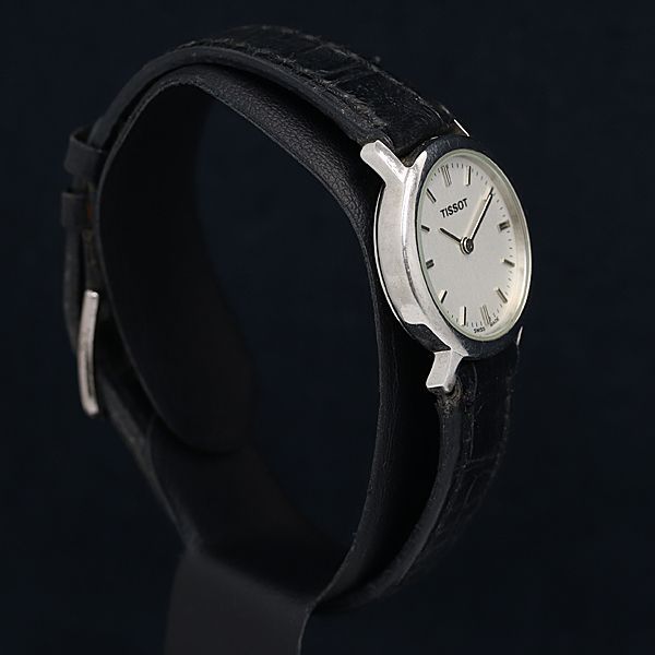 稼働 良品 QZ ティソ 30m C225K シルバー文字盤 レディース腕時計 OKZ