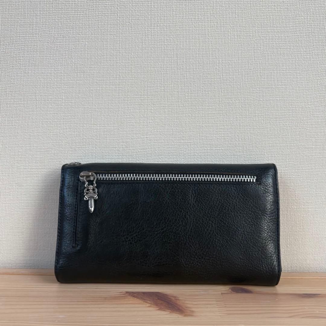 自然光撮影・極美 CHROME HEARTS WAVE WALLET 長財布 - メルカリ