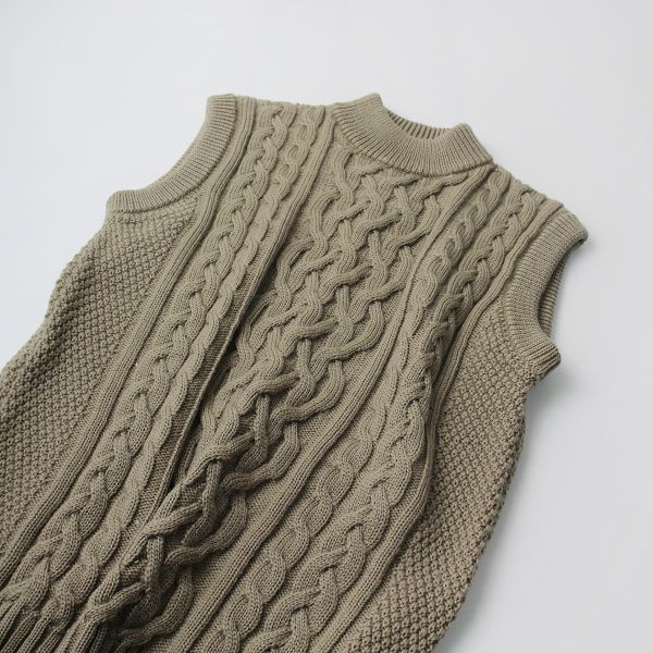 steven alan スティーブンアラン VEST KNIT CABLE WOOL ケーブルウール