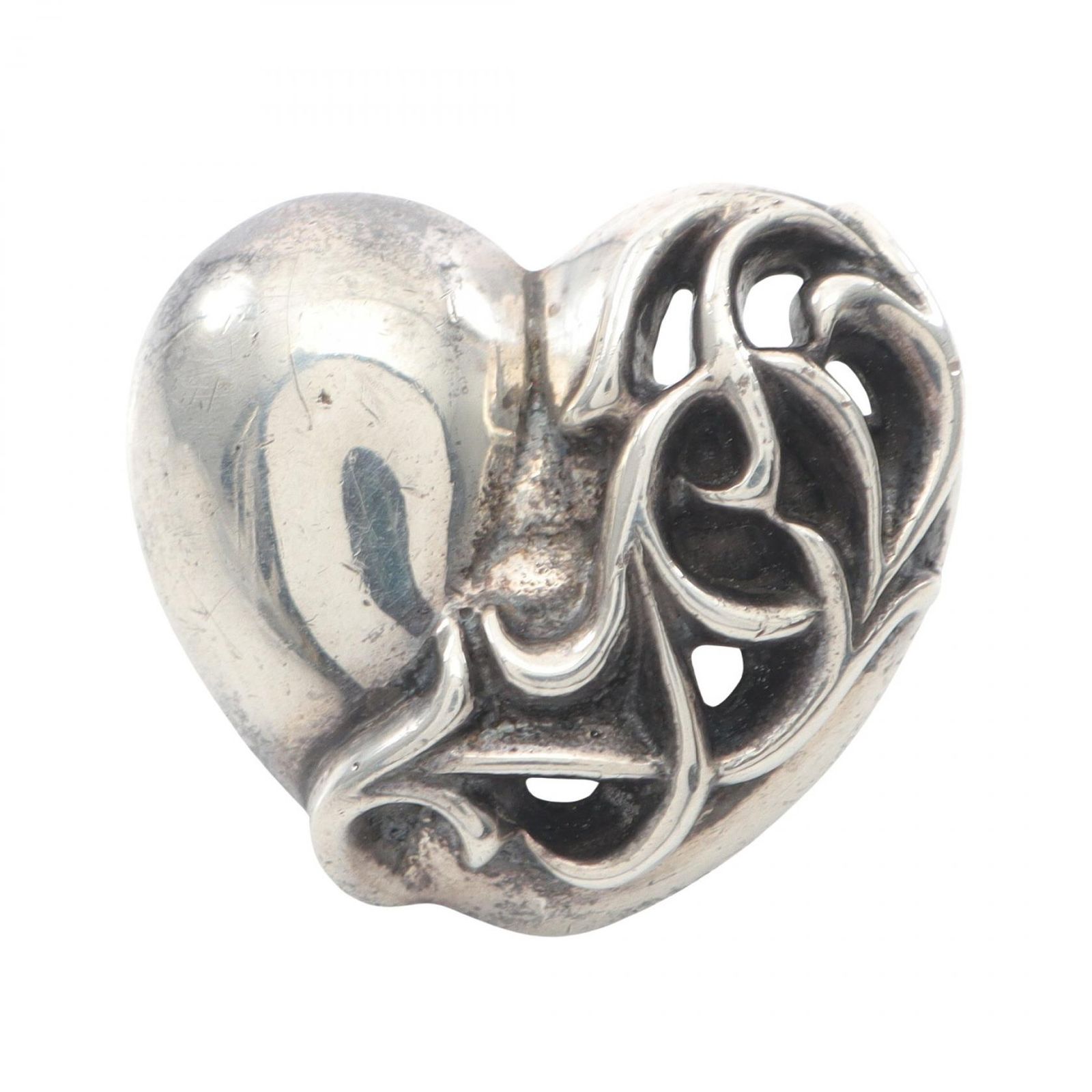 クロムハーツ CHROME HEARTS ハートボタン コンチョ シルバー シルバー925 ヘアアクセサリー レディース Used B