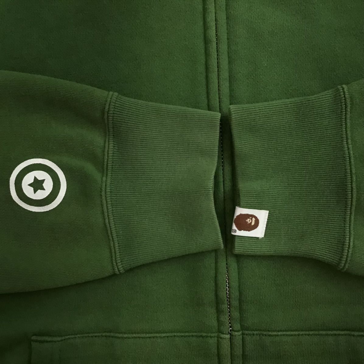 Green × 1st camo green シャーク パーカー Lサイズ shark full zip