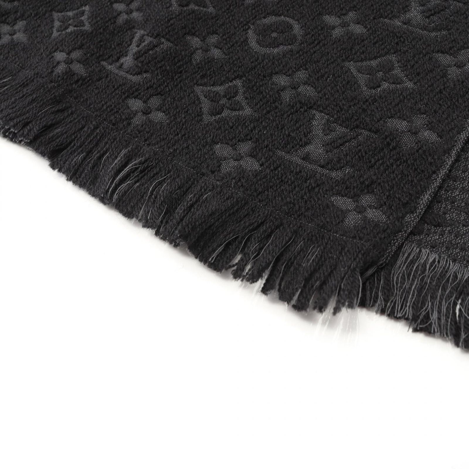 ルイヴィトン エシャルプ モノグラム クラシック ノワール マフラー 黒 LOUIS VUITTON ルイ・ヴィトン エシャルプ モノグラム