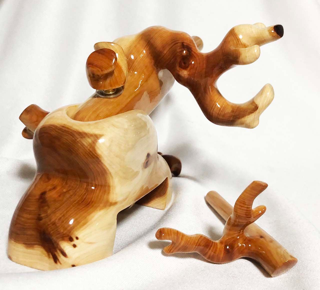 ヘラブナ 天然木崖柏（ヒノキ) 大砲万力 ヘラブナ釣具用品 袋竿