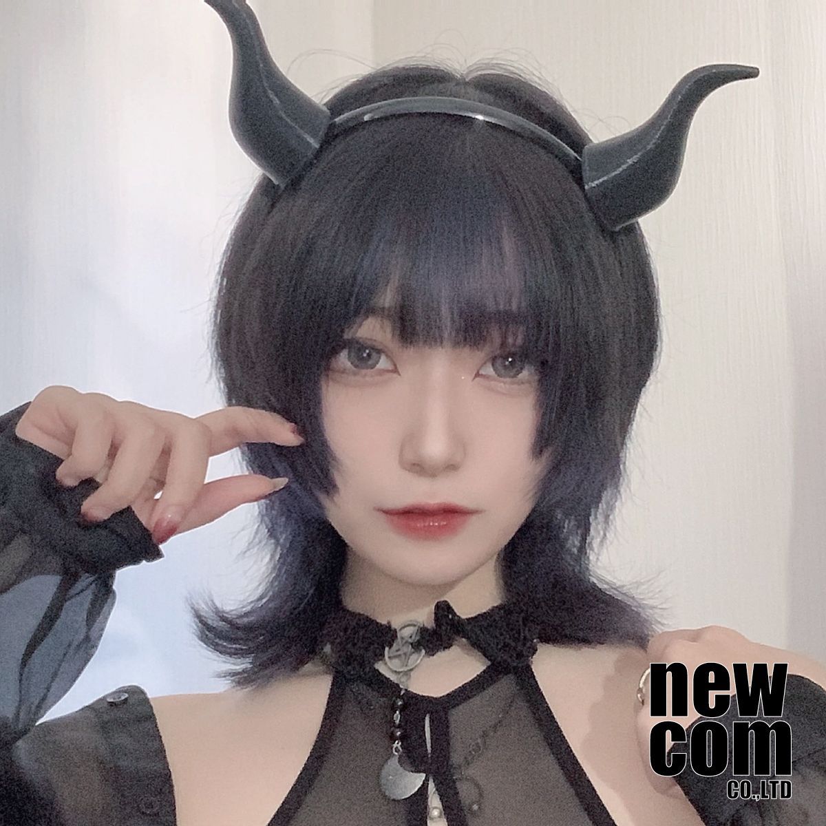 newcom 悪魔の角1型 ツノ カチューシャ ハロウィン コスプレ - メルカリ