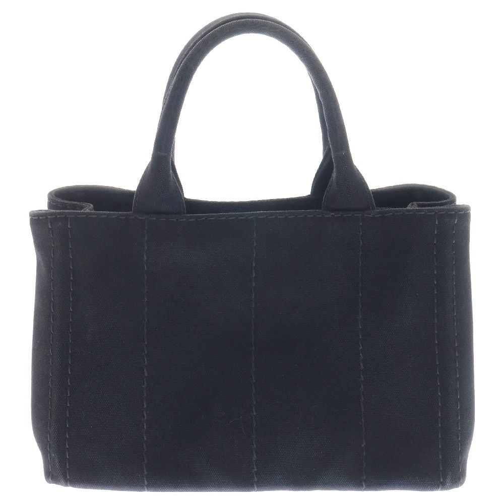 PRADA (プラダ) カナパ ブラック キャンバス ハンドバッグ