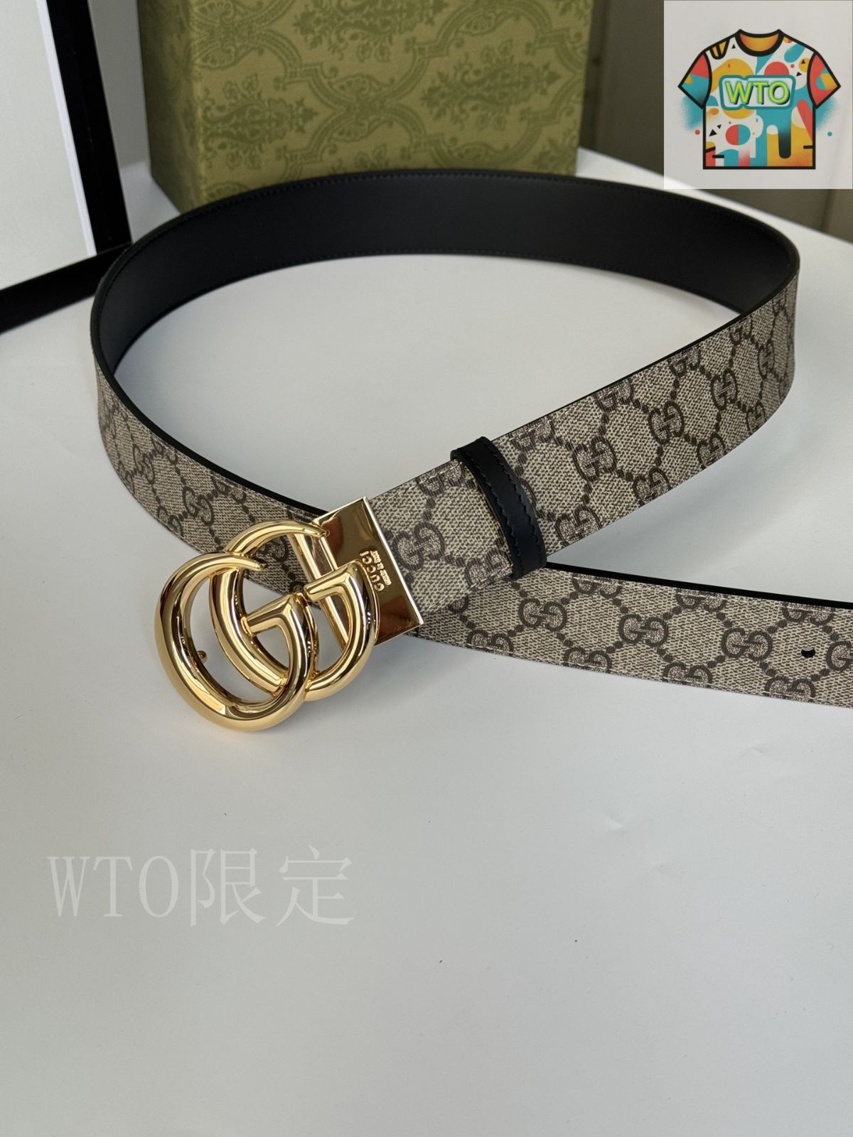 グッチ GUCCI ダブルベルトバックル バングル SV ウッド オールド 今日特価】Gucci グッチ ダブル G レトロ回転バックル ベルト-1