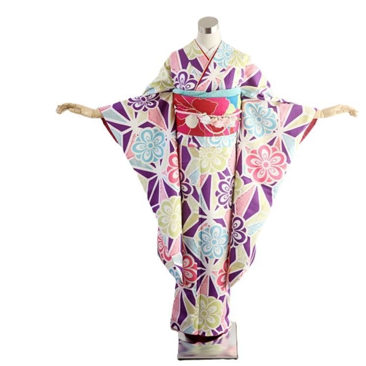 振袖 身長148-163cm 紫 pu-014