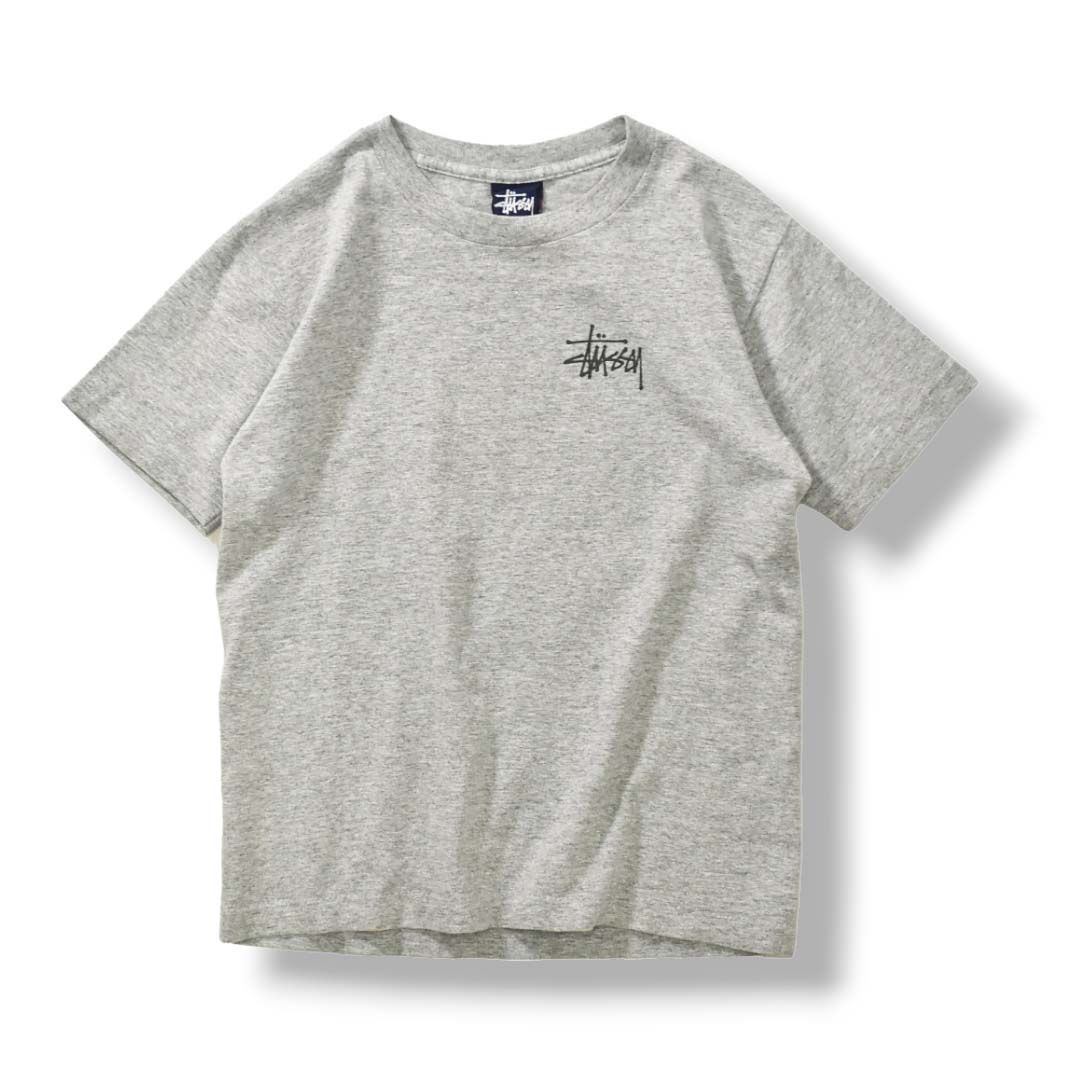 90s USA製 OLD STUSSY プリントTシャツ M グレー