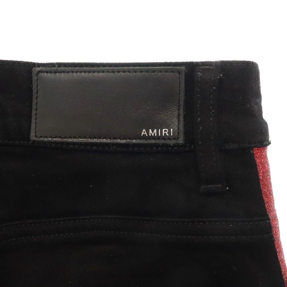 AMIRI (アミリ) Sideline Crush Skinny Jeans サイドラインクラッシュ