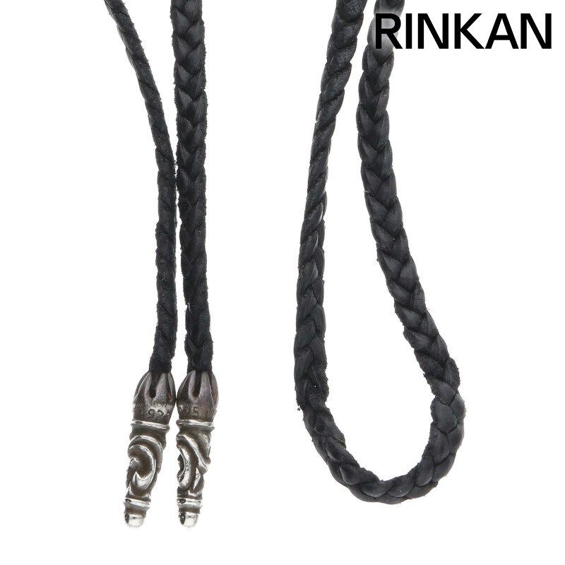 クロムハーツ Chrome Hearts レザーブレード ネックレス925 CHROME HEARTS クロムハーツ LEATHER BRAID スクロールレザー