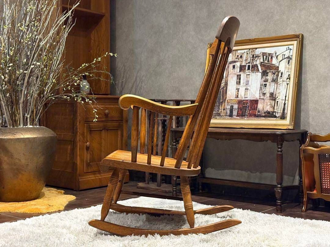 飛騨産業 キツツキ ロッキングチェア ダイニング アンティーク