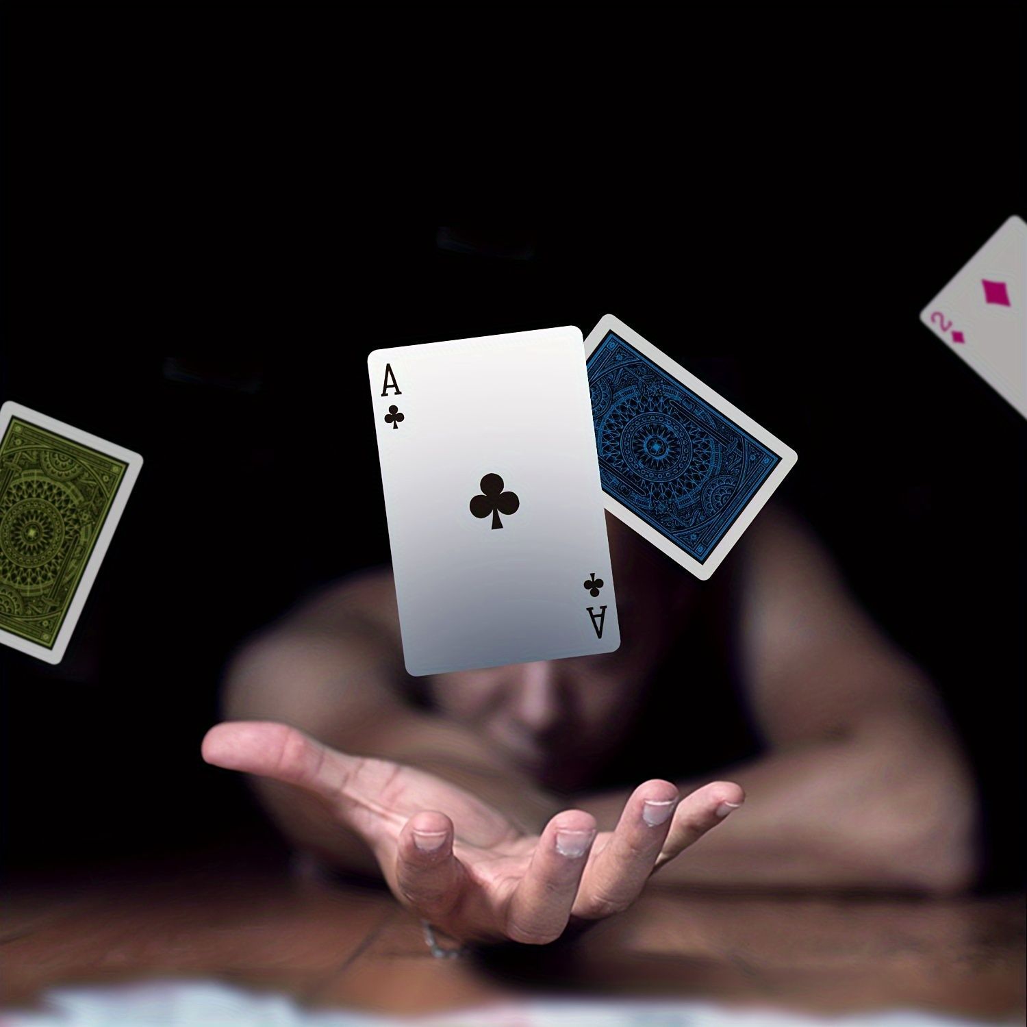 トランプ プラスチック 緑 グリーン 防水 おしゃれ 手品 マジック