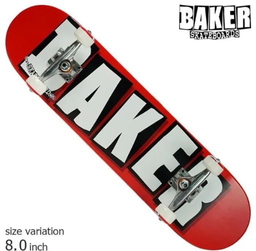 正規品 BAKER COMPLETE BRAND LOGO RED/WHT 8 Amazon.com : Baker Brand Logo Skateboard Deck -8.0 Red/White