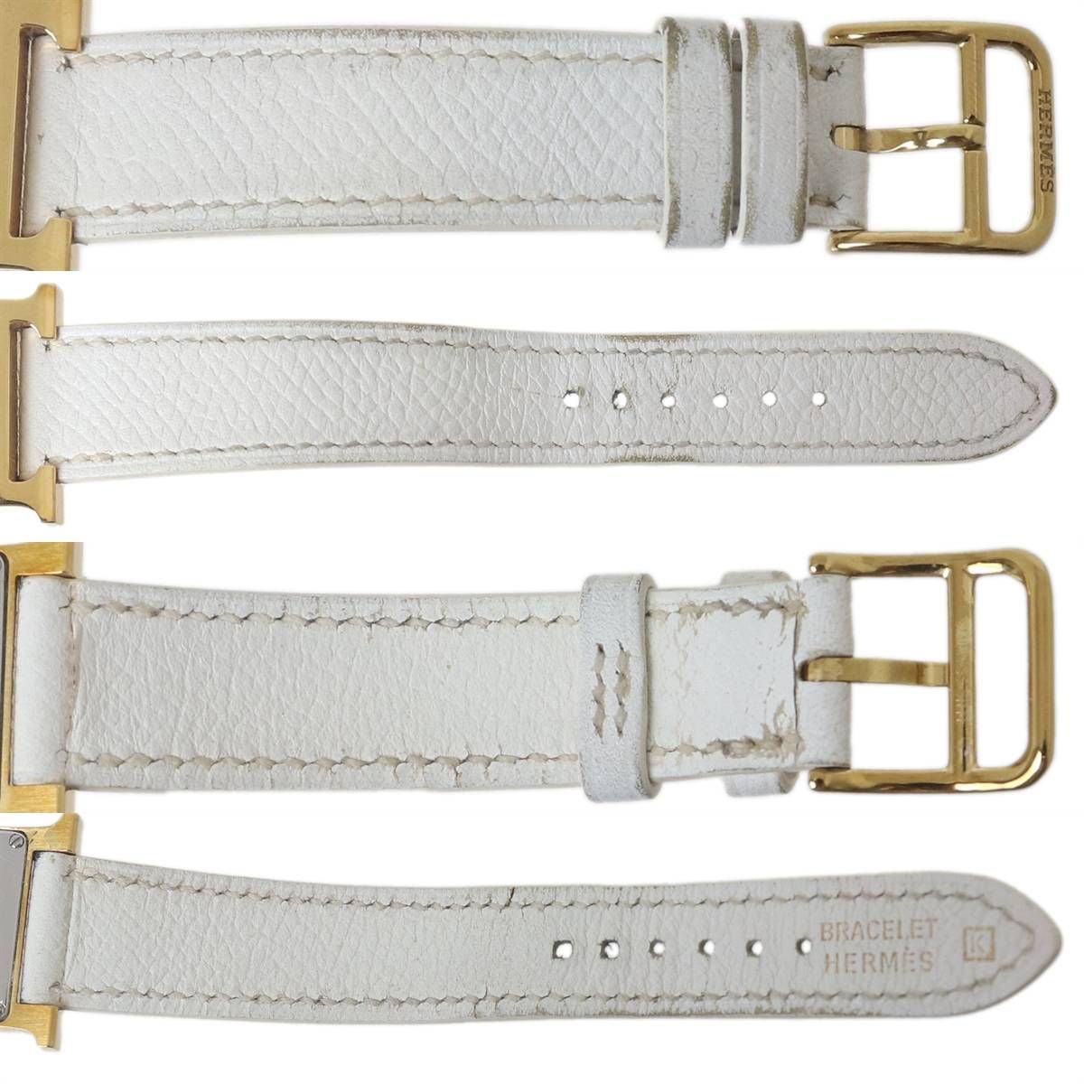 362【OH済み】HERMES　レディース　時計　コンビ　アルソー　ホワイト 1円〜】HERMES エルメス 腕時計 レディース アルソー ホワイト字