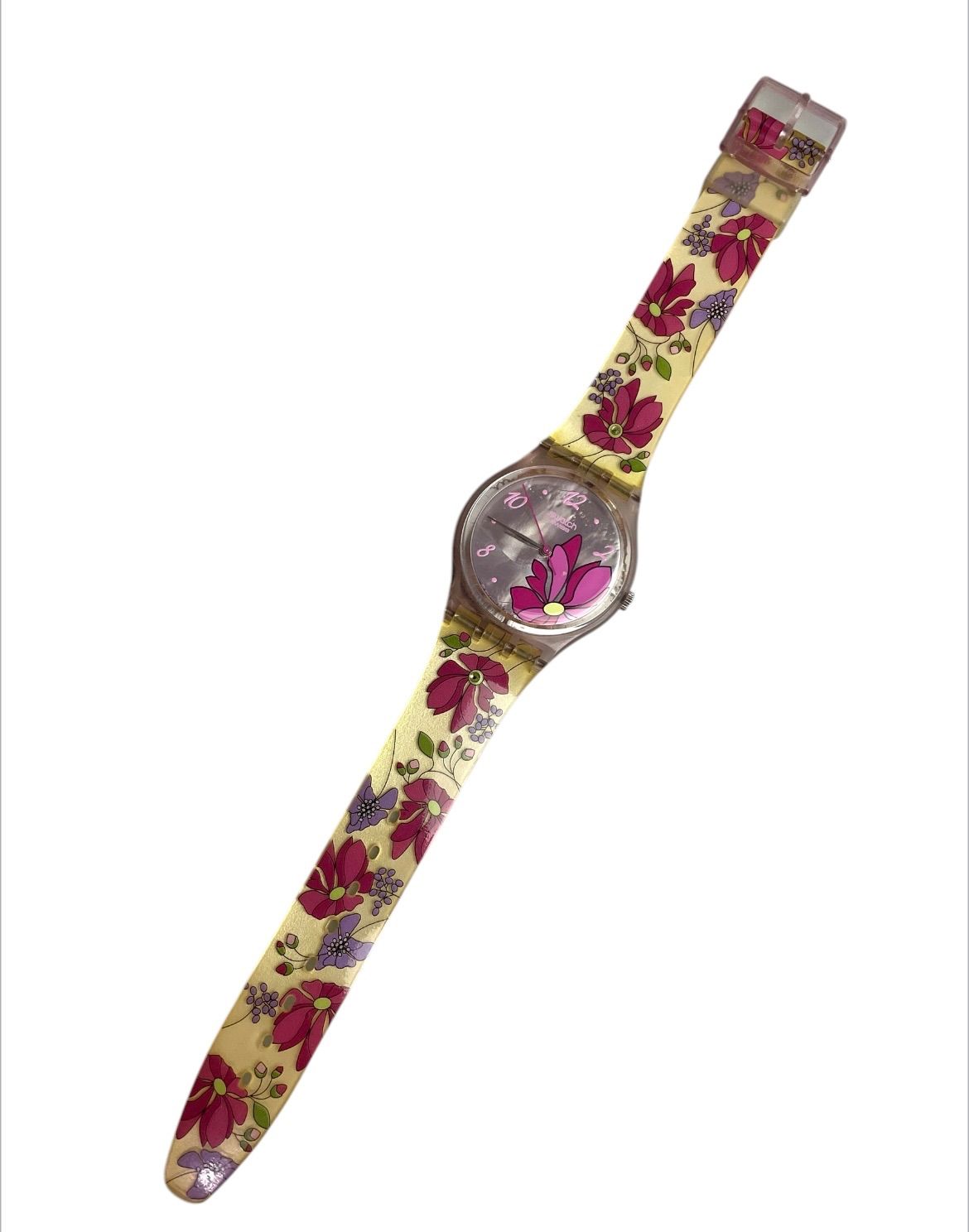 稼働 良品  Swatch スウォッチGENT BLOOMING BOUQUET腕時計 花柄 フラワー