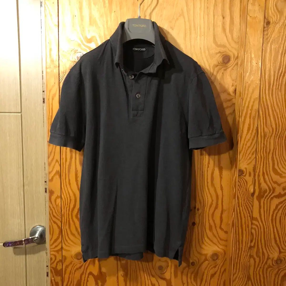 TOM FORD トムフォード TF ロゴ チャコール ポロTシャツ