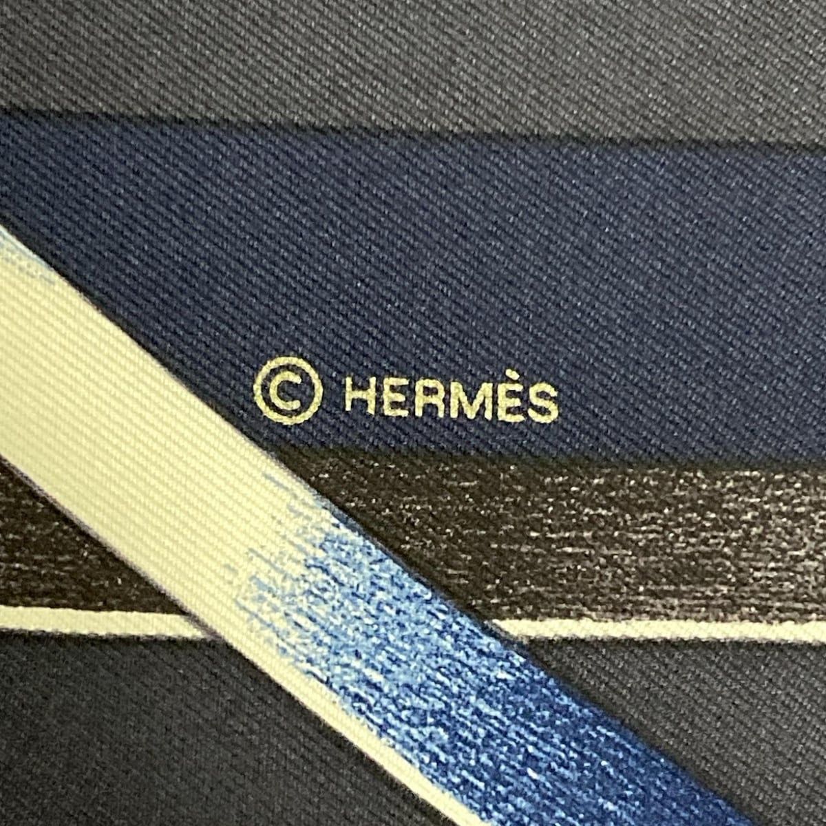 美品】エルメス スカーフ ネイビー エルメス ツイリー トレゾールドゥ