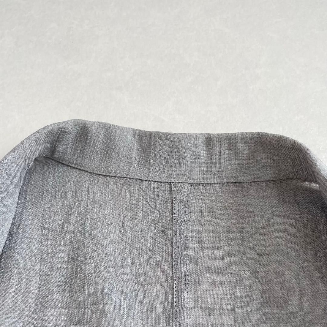 美品【SHENERY】シアーダブルジャケット（グレー/Fサイズ※38サイズ相当