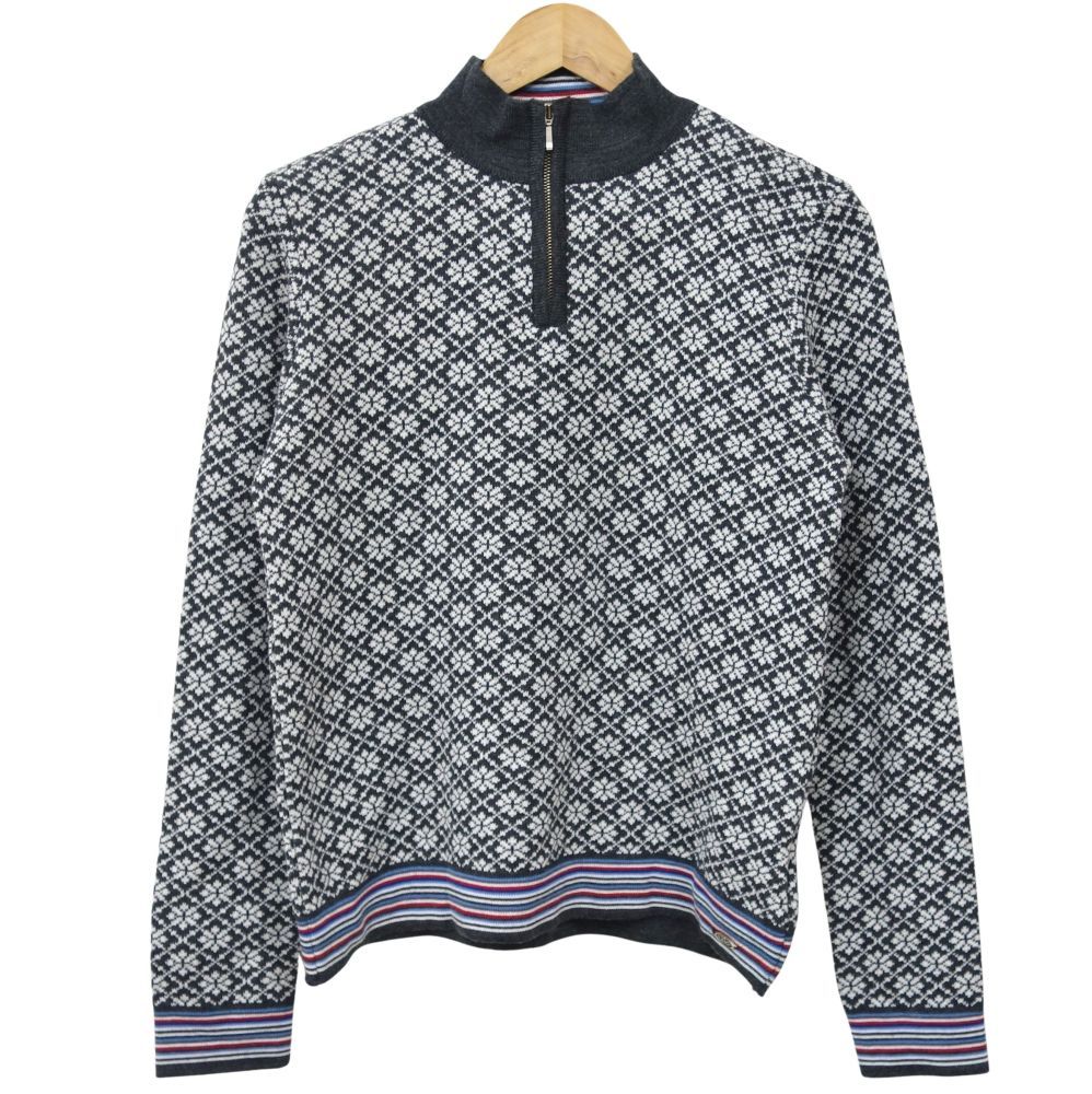 ブーラ BULA ノルディック柄 ニット ハーフジップ セーター ウール