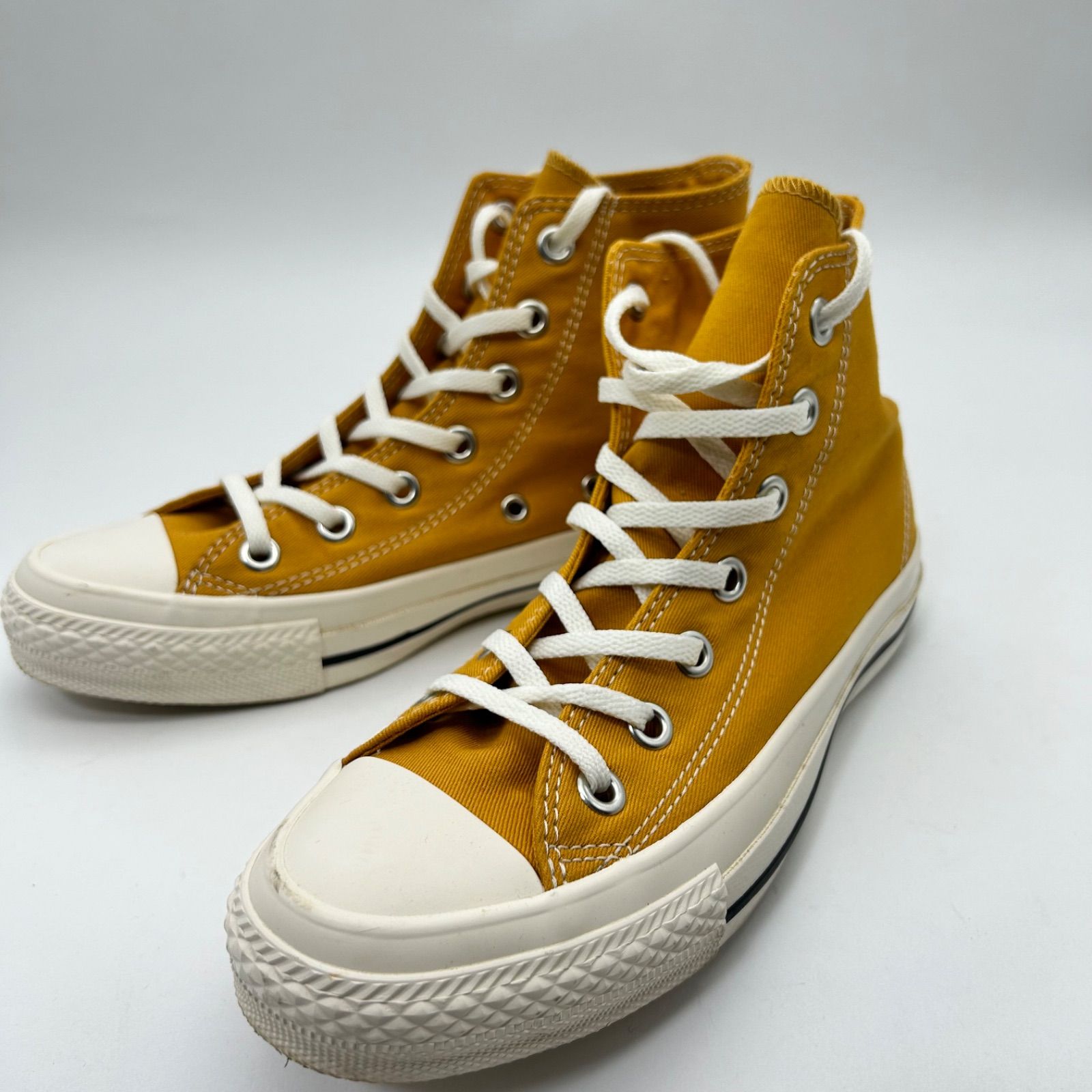 【早い者勝ち】converse コンバースハイカットスニーカーレディースイエローサイズ23.5cm MS1757■