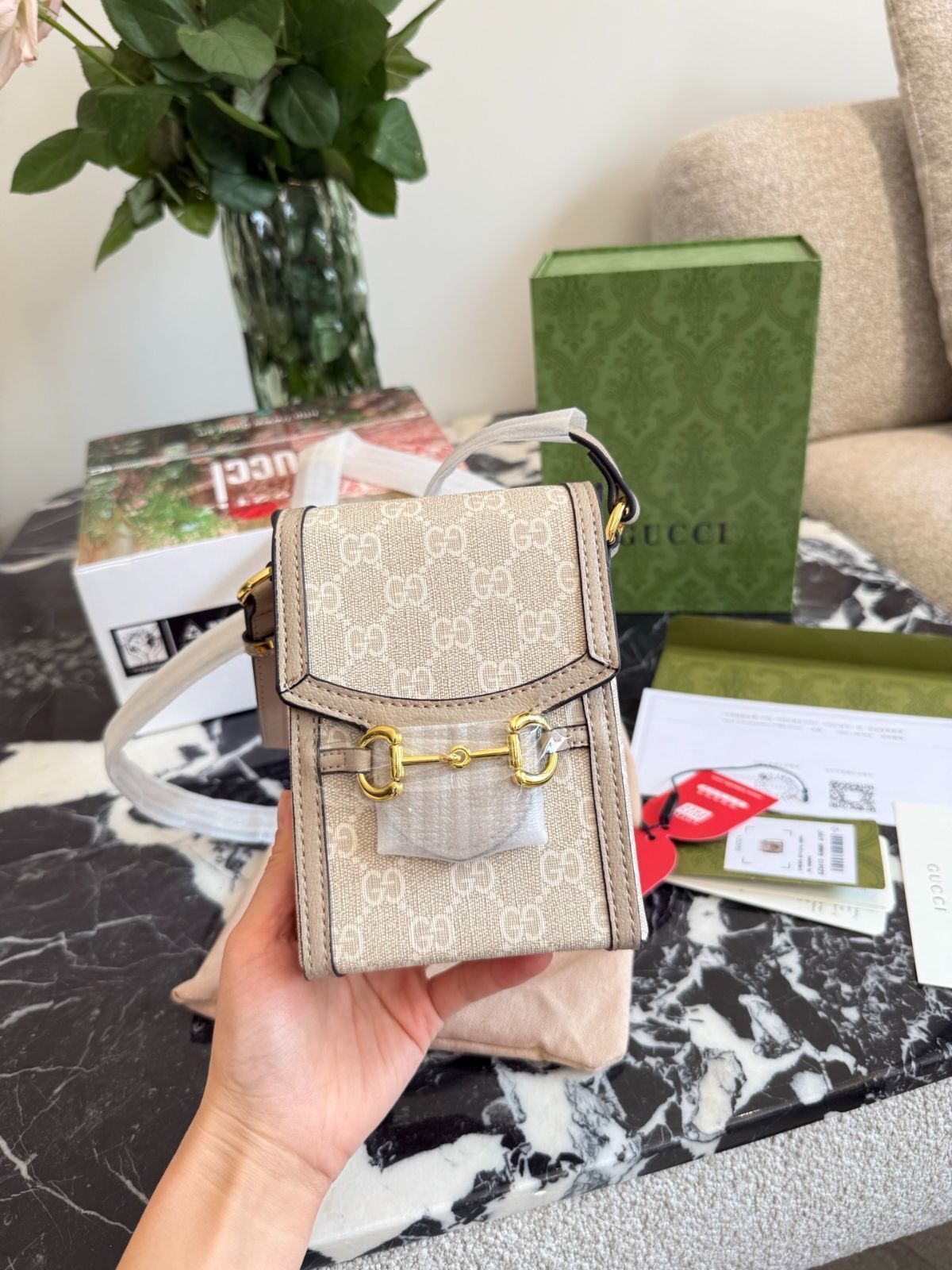 今日特価】Gucci Horsebit 1955 Mini Phone Bag グッチ ホース
