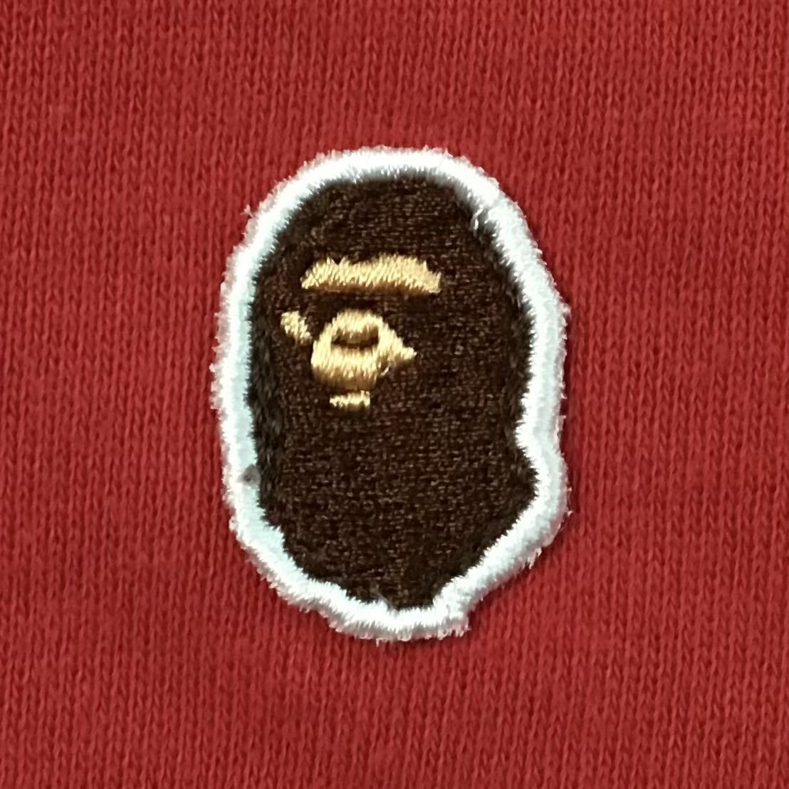 ☆XL☆ カレッジロゴ フルジップ パーカー Red a bathing ape BAPE 