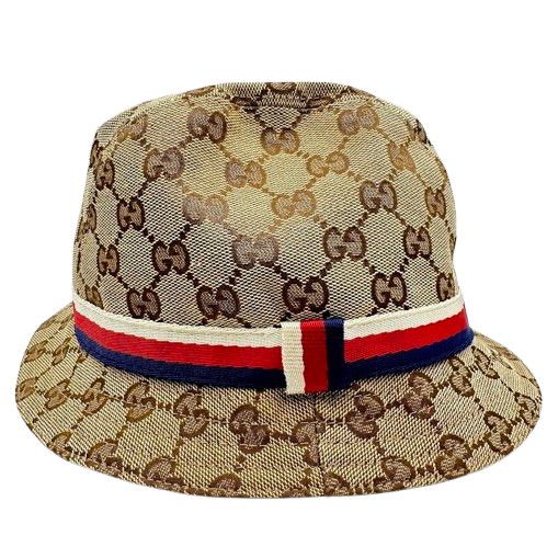  GUCCI グッチ キッズ GGキャンバス バケットハット Sサイズ ハット 帽子