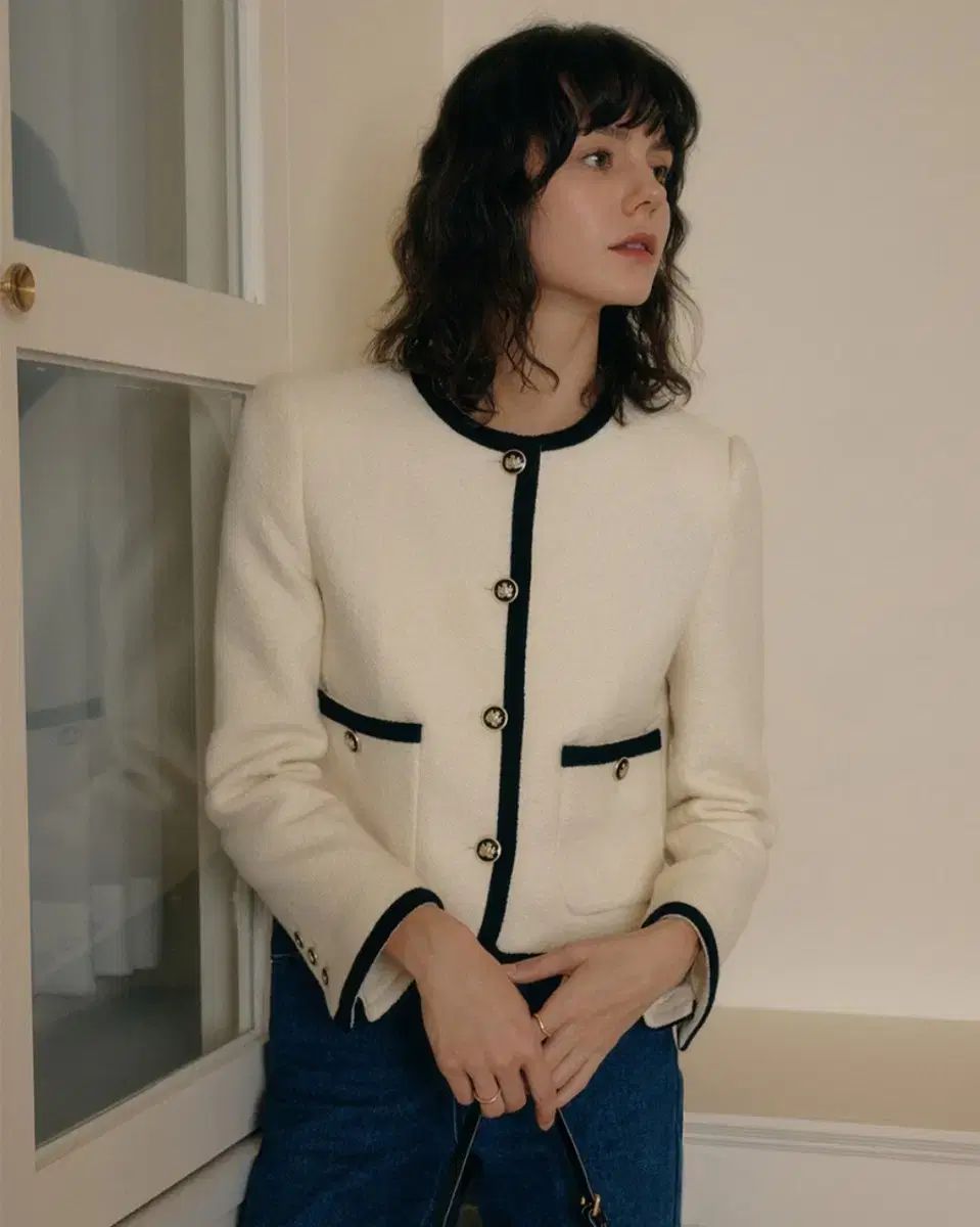 LOOKAST ヘラ ウール キルティング ツイードジャケット S | ロー ロクソプ