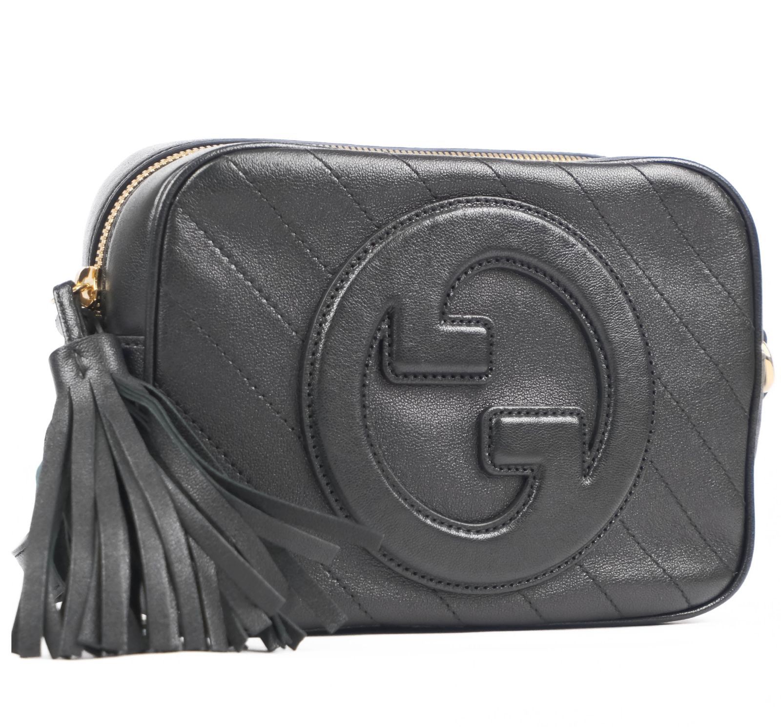 グッチ ブラックレザー グッチ ブロンディ スモールバッグ 美品】GUCCI グッチ ブロンディ スモール レザー ブラック 黒